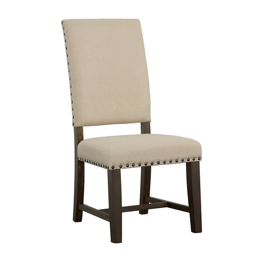 Twain Upholstered Dining Side Chair Beige (Set of 2)