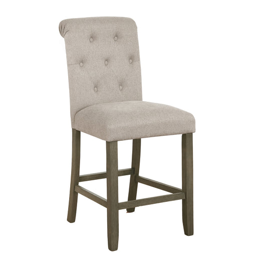 Balboa Fabric Upholstered Counter Chair Beige (Set of 2)