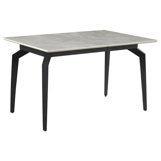 Mina Rectangular 65-inch Extension Dining Table Grey Ceramic