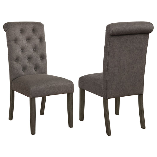 Balboa Fabric Upholstered Dining Side Chair Grey (Set of 2)