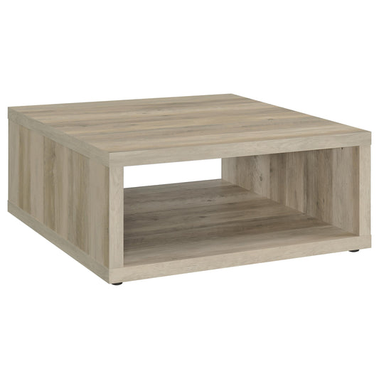 Frisco Square Engineered Wood Coffee Table Distressed Pine
