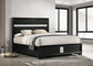 Miranda 55-inch Upholstered California King Panel Bed Black