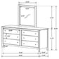 Selena 6-drawer Dresser with Mirror Cream White