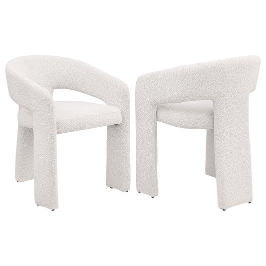 Eudora Boucle Upholstered Dining Side Chair Cream