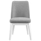 Carissa Upholstered Dining Side Chair Light Grey (Set of 2)