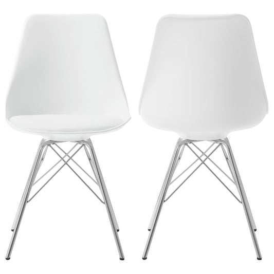 Juniper Polypropylene Dining Side Chair White (Set of 2)