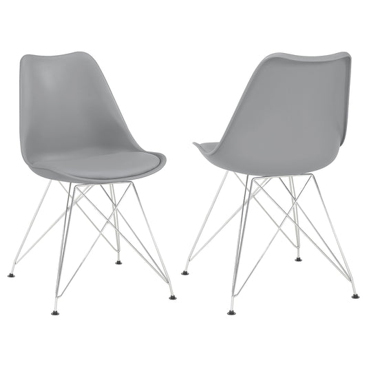 Juniper Polypropylene Dining Side Chair Grey (Set of 2)