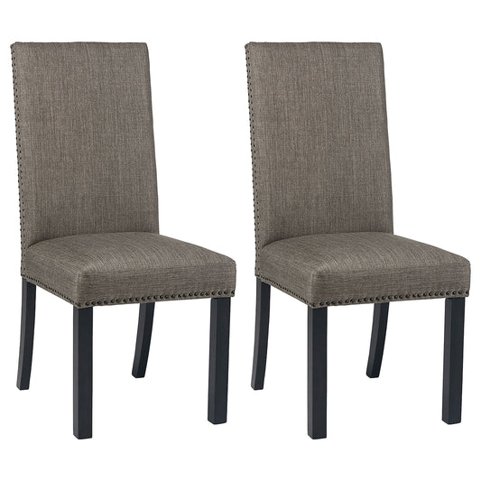 Hubbard Fabric Upholstered Dining Side Chair Grey (Set of 2)