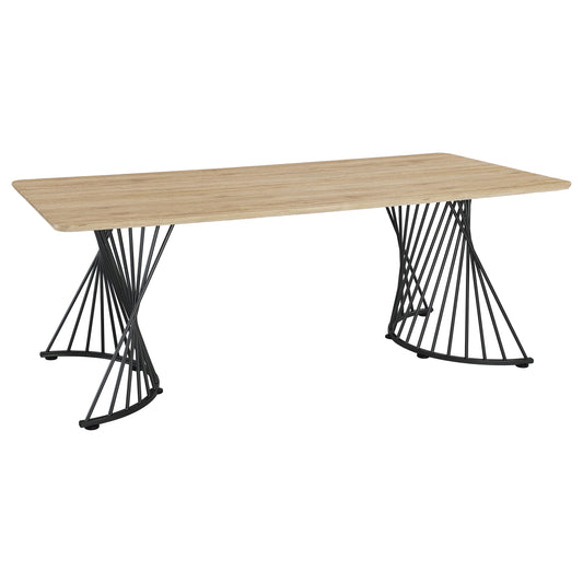 Altus 80-inch Composite Wood Dining Table Natural Oak