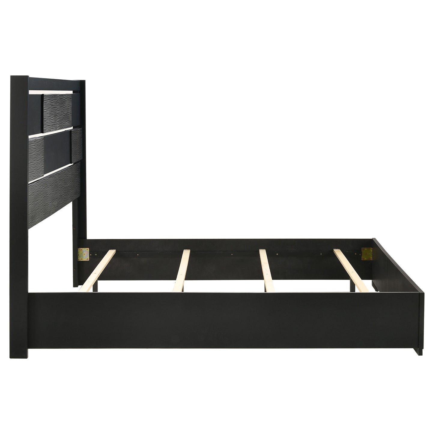 Blacktoft Wood Queen Panel Bed Black