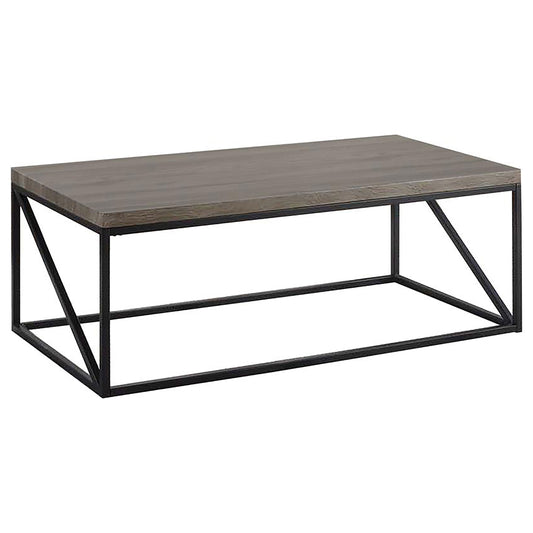 Birdie Rectangular Engineered Wood Coffee Table Sonoma Grey